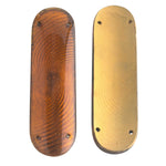 Madeira Colored Pendant or Cabochon, elongated glass oval. Bohemia. Pkg of 1. b11-yo-0944