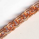 Double cable copper coated chain. 4mm. Per foot. b12-chn058(e)