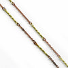 Vintage copper over steel 2 mm cable chain with brass twist links. Sold by the foot.
