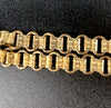 Vintage style embossed solid brass book chain per foot. b12-chn578