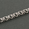 Vintage style antique silver plated embossed solid brass book chain per foot.