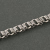 Vintage style antique silver plated embossed solid brass book chain per foot.