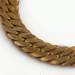 Vintage solid brass flat herringbone chain 5mm wide Sold per foot.