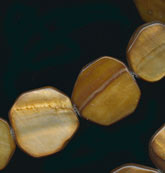 Mother of pearl flat disks, pkg of 4. b15-she293(e)