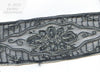 Fabulous beaded lace trim. White beads on black lace. 28'' long x 2.75" wide