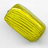 b1-642-Vintage Venetian Clear and Lemon Yellow lampwork rectangles, 18x11mm, sold individually