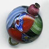 Vintage India lampwork millefiores. 16mm. Pkg of 2. b1-665