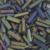 Vintage Czech bugle beads. 9x3mm. 10-gr. bag. b17-011(e)