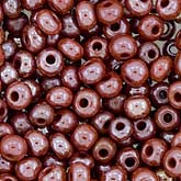 b17-060-mahogony lustre opaque rocaille 1950s. Size 11. 10-gr. bag