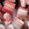 Vintage Bohemian glass varigated sew-on beads. 5mm sq. Strand of 23.