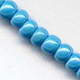 Vintage aqua luster seed bead. Size 4. 4mm. 20"-strand