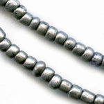 Antique French matte aluminum glass seed bead Size 10 . 50 gram hank