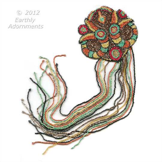 B16-107-Vintage 1920s beaded dress embellishment