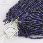 Vintage pearl opaque blue seed bead hank, 16/0, Czechoslovakia "Finest Brand" 45 gram hank.