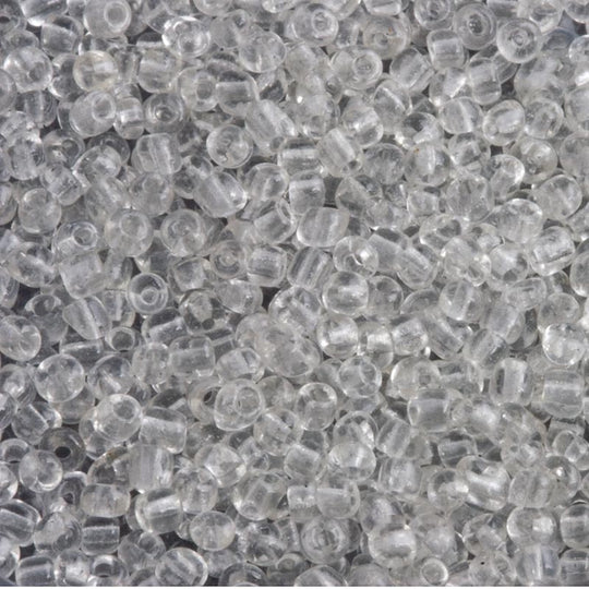 b17-155-Antique Italian crystal charlottes size 13/0, 10 gram bag