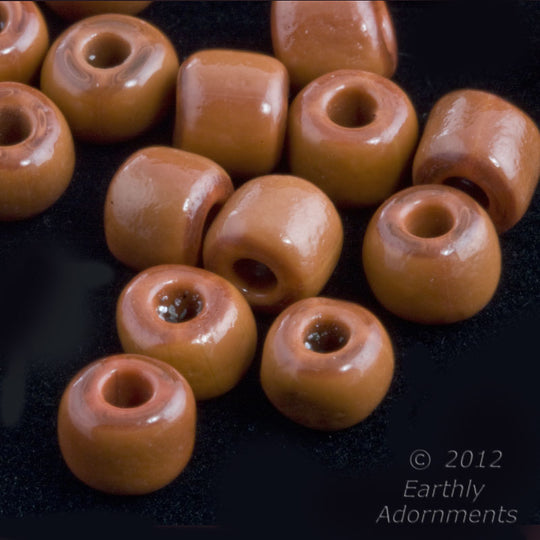 Vintage Venetian Seed Bead Burnt Orange 5/0 20 gram bag. b17-219