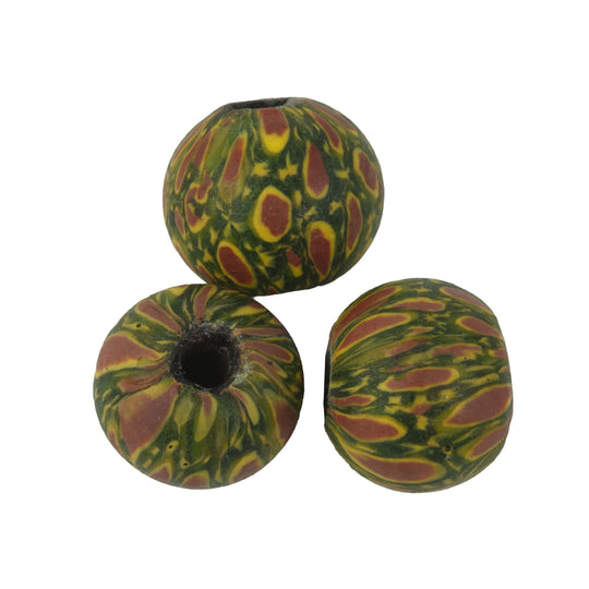 Ancient Jatim Eye Bead reproduction. 20-21mm.  Indonesia. Pkg 1. b1-760