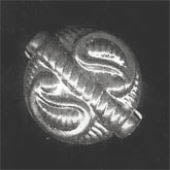Vintage hollow silver metal beads. 18x16mm. Pkg of 10.