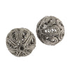 Vintage Silver Over Copper Filigree Beads. 12mm. Package of 2.