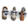Phoenician Head Pendant, white with rainbow hair. Replica. Pkg 1. b1-840