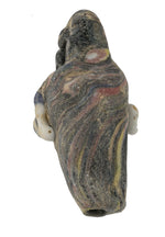 Phoenician Head Pendant, white with rainbow hair. Replica. Pkg 1. b1-840