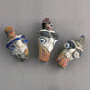 Phoenician Head Pendant, white with rainbow hair. Replica. Pkg 1. b1-840