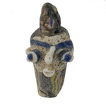 Phoenician Head Pendant, white with rainbow hair. Replica. Pkg 1. b1-840