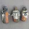Phoenician Head Pendant, white with rainbow hair. Replica. Pkg 1. b1-840