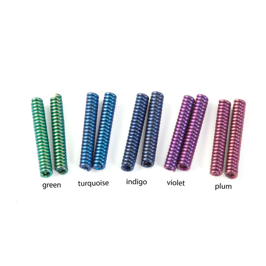 Anodized Niobium Bead Coils 12x2mm tube bead. Vintage 1980s. Pkg. 5. b18-664