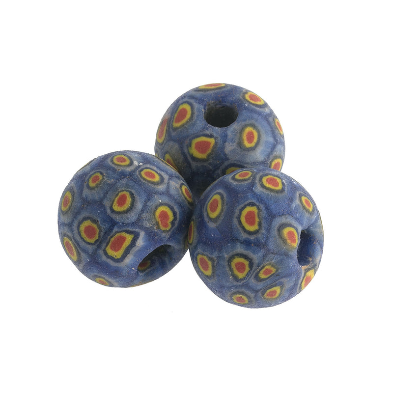 Ancient Indonesian Jatim bead replica. 19mm. pkg of 1.