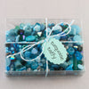 Vintage turquoise glass bead mix from Europe, Japan and beyond.  5 oz box. b19-0112-Turquoise Taffy