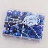 Vintage glass bead mix of blue beads from Europe, Japan and beyond.  5 oz box. b19-0112-Blueberry Pie