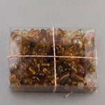 Vintage glass bead mix of butterscotch color beads from Europe, Japan and beyond.  5 oz box. Butterscotch.