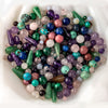 Vintage high quality gemstone bead mix.  4-10mm. 5 oz box. gemstone