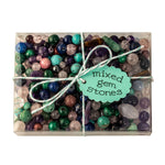 Vintage high quality gemstone bead mix.  4-10mm. 5 oz box. gemstone