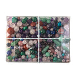 Vintage high quality gemstone bead mix.  4-10mm. 5 oz box. gemstone