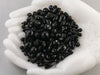 Vintage black glass bead mix from Europe, Japan and beyond.  5 oz box.