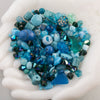Vintage turquoise glass bead mix from Europe, Japan and beyond.  5 oz box. b19-0112-Turquoise Taffy