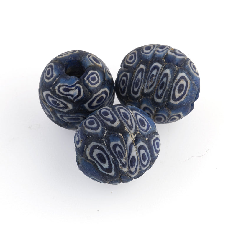 Ancient Indonesian Jatim bead replicas.  Average 15mm. Sold individually.