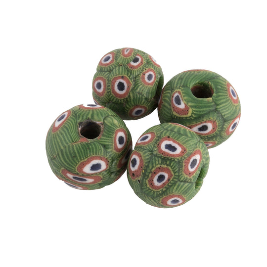 Ancient Jatim Eye Bead Reproduction. 14mm. Indonesia. Pkg 1. b1-996