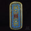 Cloisonné pendant. with blue and red enamel and gilt wire 50x22mm. Sold individually.