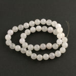 Natural translucent white moonstone Chalcedony high polish 10mm beads 20 pcs