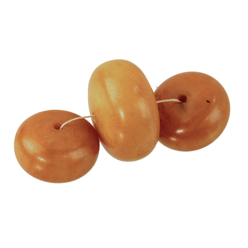 3 matching  Phenolic Resin "African amber" beads from the African trade.