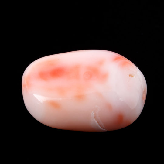 Vintage pink white Angel Skin Coral large freeform focal bead.  28x19x13mm. 10.8gr. b4-cor445sbk