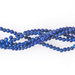 Natural grade AA Lapis Lazuli 3mm round beads. 15.5 inch strand.