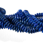 9x4mm Lapis Lazuli natural genuine Afghan Lapis Lazuli saucer beads.16 inch strand. 