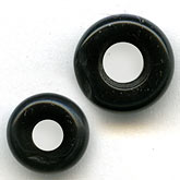 Black onyx donut rings. 10mm dia. Pkg of 4. b4-ony287