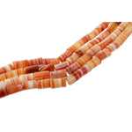 Vintage fine quality Sardonyx cylinder beads. India. 9.25 inch strand.