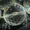 18 mm faceted genuine clear quartz crystal faceted round bead, Pkg of 1. 
