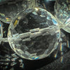 16 mm faceted genuine clear quartz crystal faceted round bead, Pkg of 1.